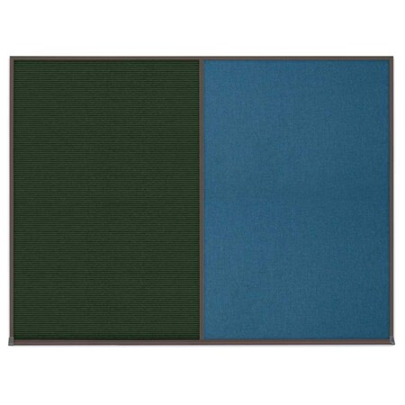 United Visual Products Triple Door Radius Corkboard, 72"X48", B, UV80055-BLACK-DRKSPR UV80055-BLACK-DRKSPR